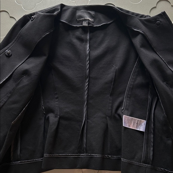 BANANA REPUBLIC Women’s Ponte Peplum Jacket Black Blazer Size 0 - Picture 12 of 16